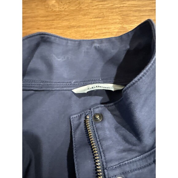 LL Bean Utility Barn Field Jacket BeanFlex Carbon Navy Drawstring Waist SZ Large - Picture 7 of 11